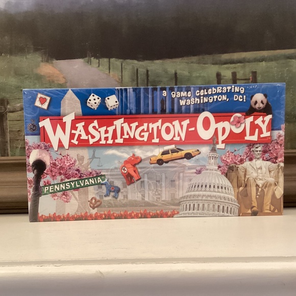 Late for the Sky Washington-Opoly Monopoly Board Game Washington DC Family New - Picture 1 of 10